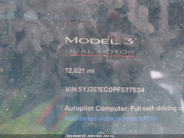 5YJ3E1EC0PF577534 Tesla Model 3 Performance Dual Motor All-wheel Drive