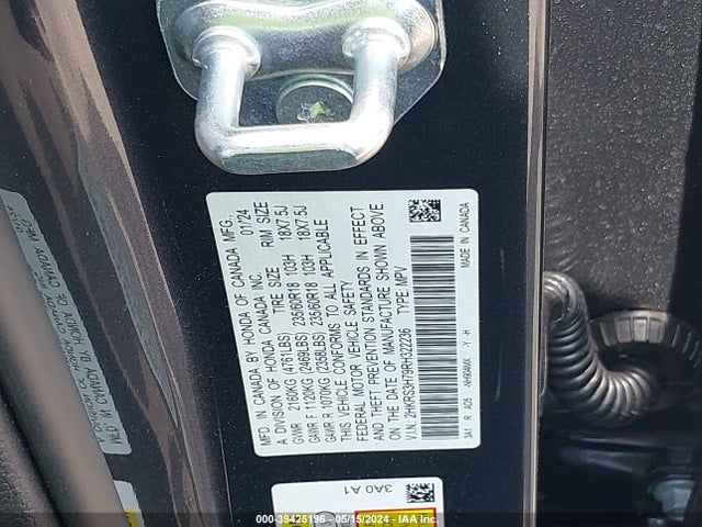 Honda Cr-v Ex-l 2wd 2024 2HKRS3H79RH322236 Image 9