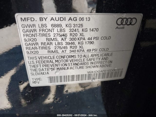 WA1DGAFE1ED001819 Audi Q7 3.0t S Line Prestige