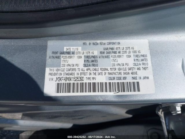 JM3KFABM8K1525390 Mazda CX-5 SPORT
