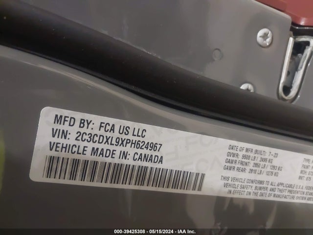 Dodge Charger Srt Jailbreak 2023 2C3CDXL9XPH624967 Image 9