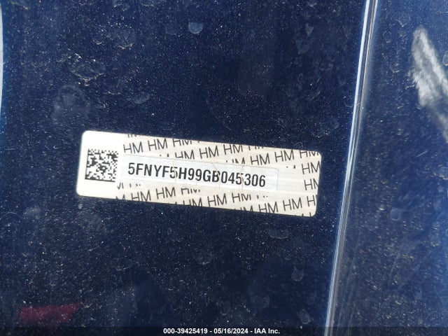 Honda Pilot Touring 2016 5FNYF5H99GB045306 Image 9