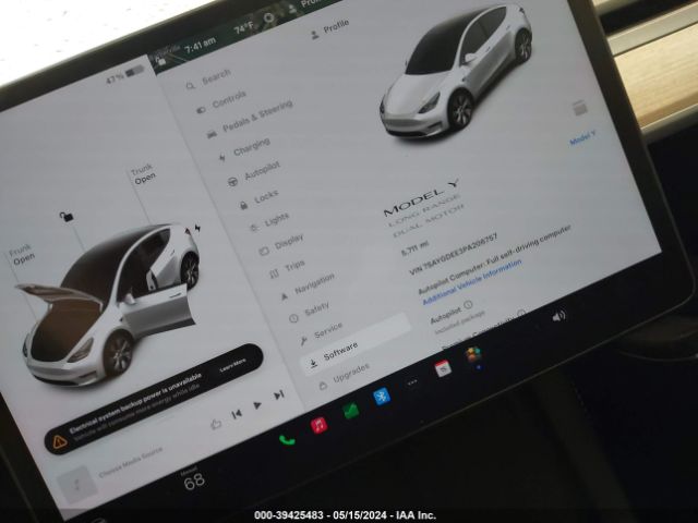 7SAYGDEE3PA206757 Tesla Model Y Awd/long Range Dual Motor All-wheel Drive