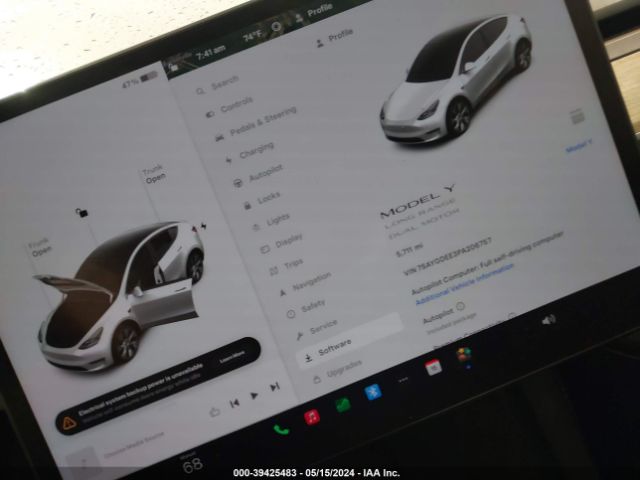 7SAYGDEE3PA206757 Tesla Model Y Awd/long Range Dual Motor All-wheel Drive