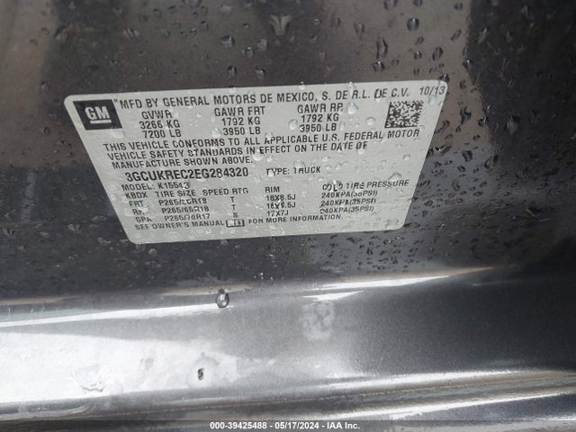 Chevrolet Silverado 1500 2lt 2014 3GCUKREC2EG284320 Image 9