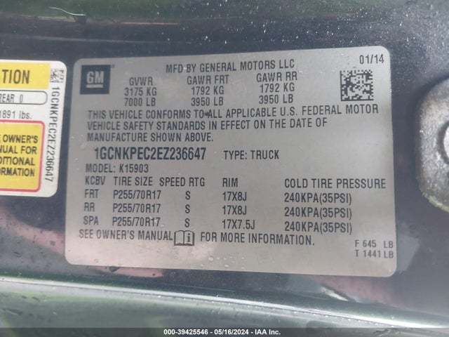 Chevrolet Silverado 1500 Work Truck 1wt 2014 1GCNKPEC2EZ236647 Image 9