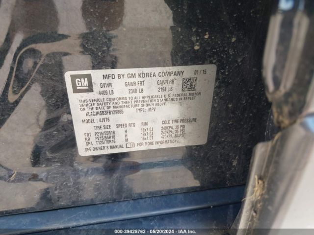 KL4CJHSB3FB129865 Buick Encore Premium