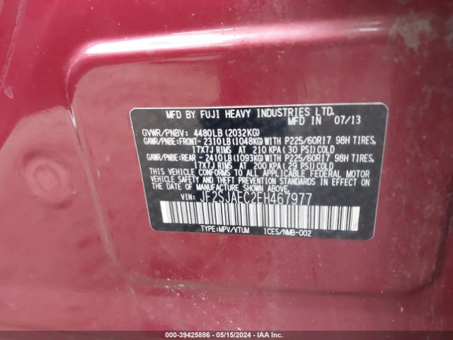 JF2SJAEC2EH467977 Subaru Forester 2.5i Premium