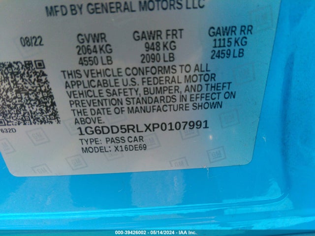 Cadillac Ct4-v V-series 2023 1G6DD5RLXP0107991 Image 9