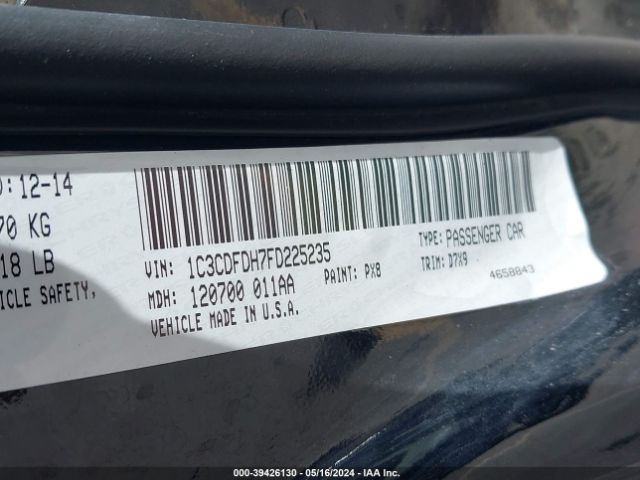 1C3CDFDH7FD225235 Dodge Dart Aero
