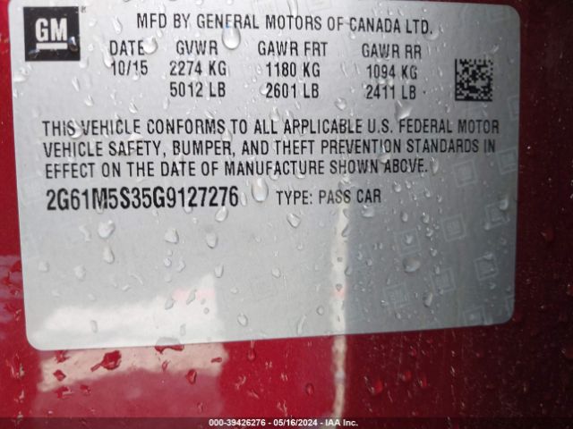2G61M5S35G9127276 Cadillac Xts Luxury Collection
