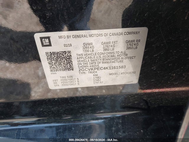Chevrolet Silverado 1500 Ld Lt 2019 2GCVKPEC4K1161583 Image 9