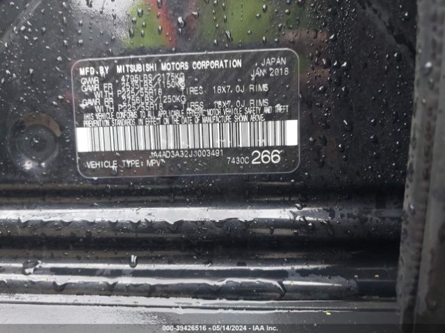 JA4AD3A32JJ003491 Mitsubishi Outlander Se