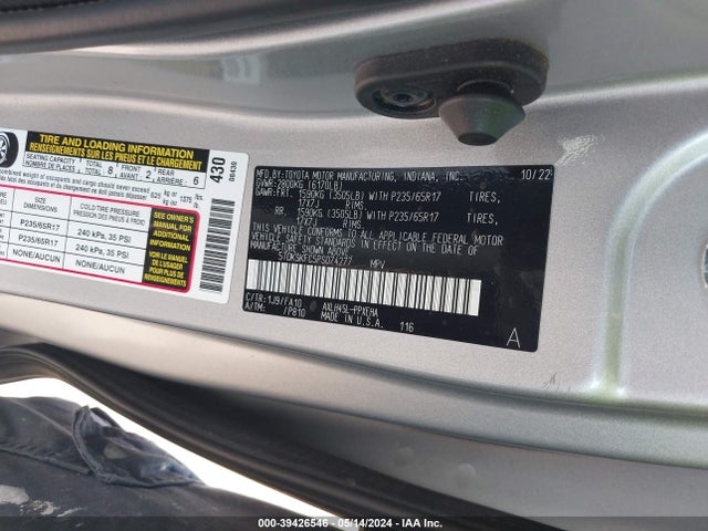 Toyota SIENNA LE 2023 5TDKSKFC5PS074277 Image 9