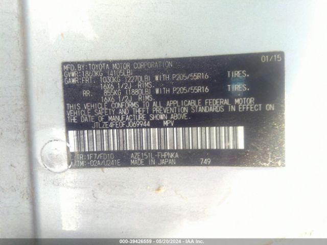 JTLZE4FE0FJ069944 Scion XB