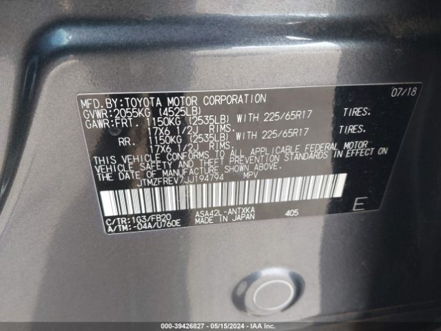 2018 TOYOTA RAV4 JTMZFREV7JJ194794 Photo 8