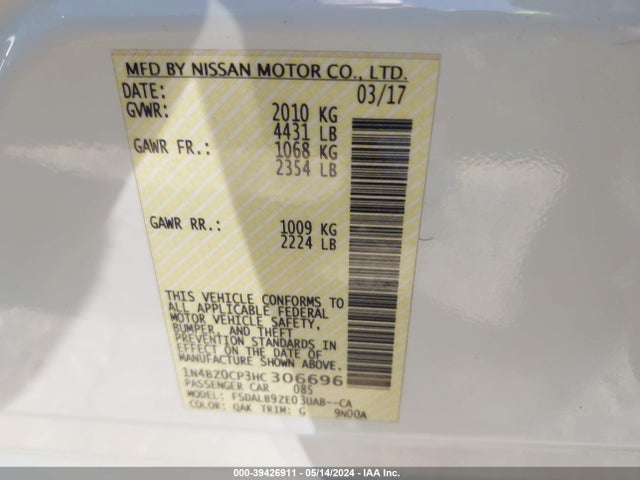 Nissan LEAF S 2017 1N4BZ0CP3HC306696 Image 9