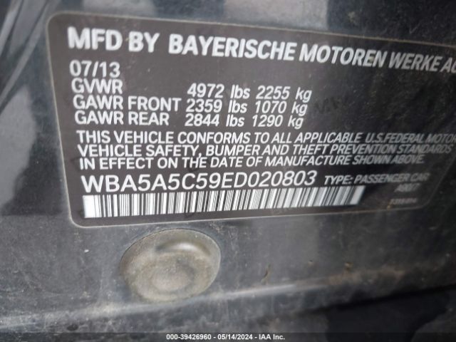 WBA5A5C59ED020803 BMW 528I