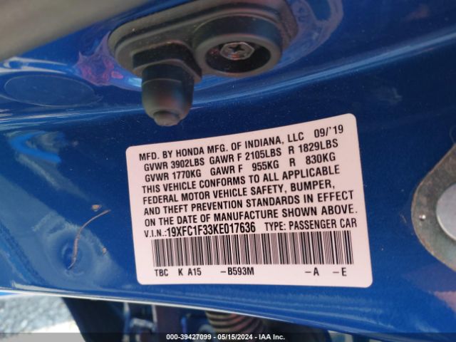 19XFC1F33KE017636 Honda CIVIC EX