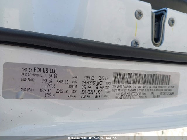 1C4PJMCB3KD338438 Jeep Cherokee Latitude 4x4