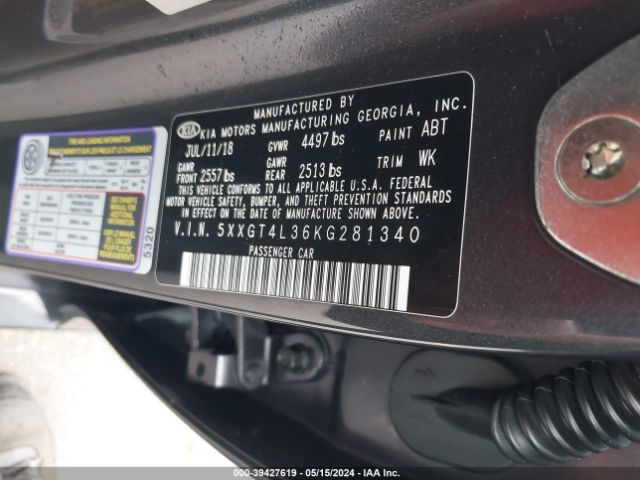 5XXGT4L36KG281340 KIA Optima S