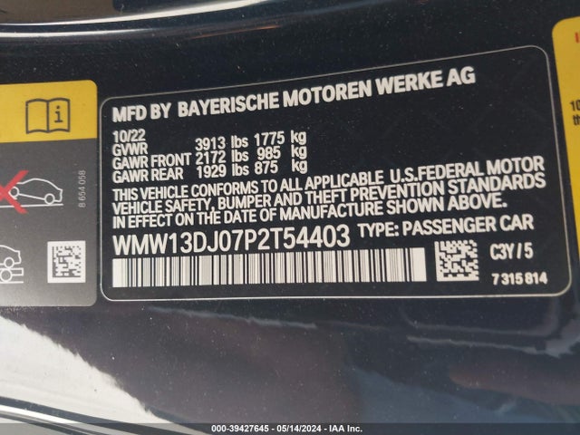 2023 MINI SE HARDTOP WMW13DJ07P2T54403 Photo 8