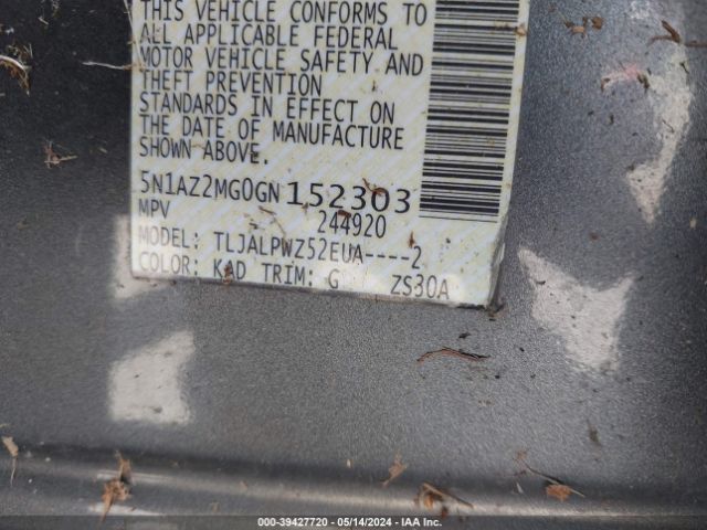 5N1AZ2MG0GN152303 Nissan MURANO S