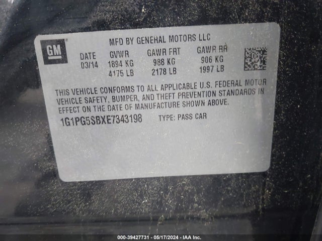 Chevrolet CRUZE LTZ 2014 1G1PG5SBXE7343198 Image 9
