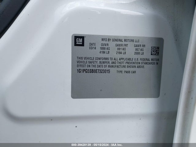 Chevrolet CRUZE LTZ 2014 1G1PG5SB8E7323015 Image 9