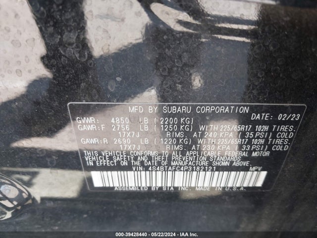 Subaru Outback Premium 2023 4S4BTAFC4P3182121 Image 9