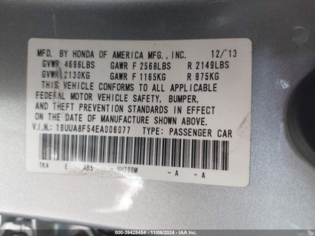 19UUA8F54EA006077 Acura Tl 3.5