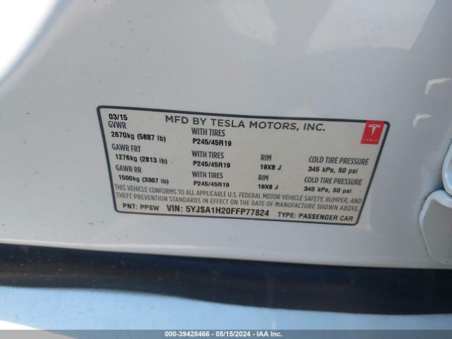 5YJSA1H20FFP77824 Tesla Model S 70d/85d/p85d