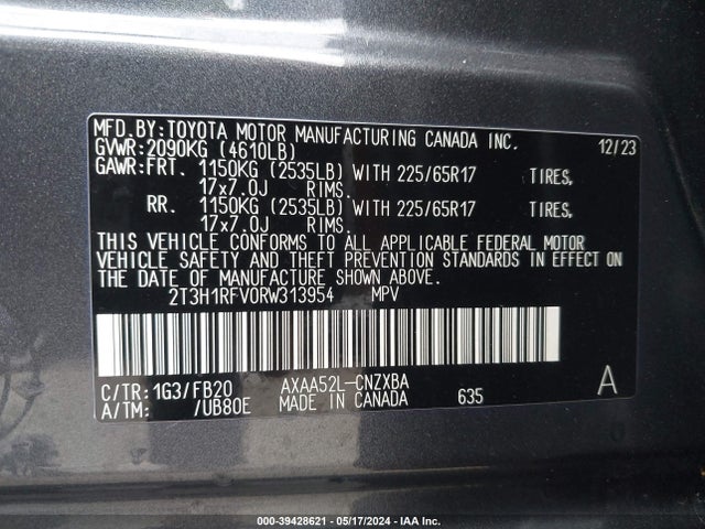 Toyota RAV4 LE 2024 2T3H1RFV0RW313954 Image 9