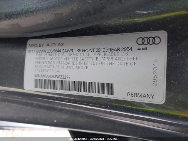 2018 AUDI S7 WAUWFAFC6JN022277 Photo 8
