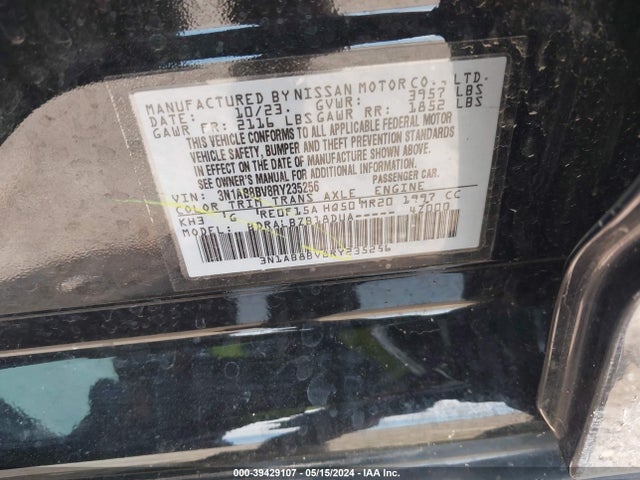 Nissan Sentra S Xtronic Cvt 2024 3N1AB8BV8RY235256 Image 9