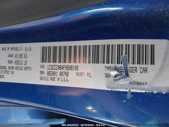 Chrysler 200 Limited 2015 1C3CCCAB4FN508106 Image 9