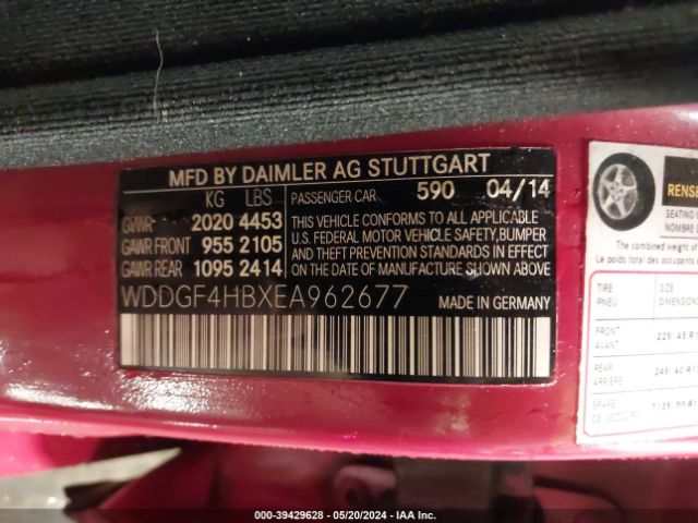 WDDGF4HBXEA962677 Mercedes-Benz C 250 Luxury/sport
