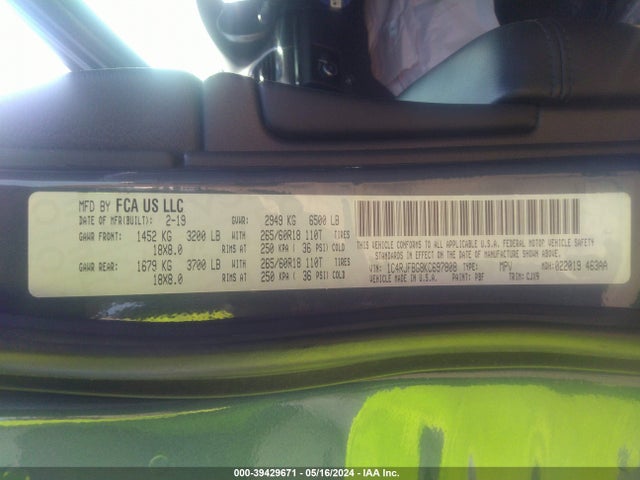 1C4RJFBG8KC697808 Jeep Grand Cherokee Limited 4x4