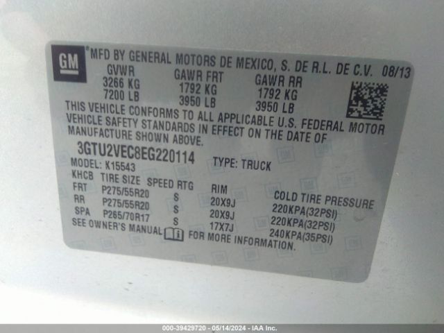 3GTU2VEC8EG220114 GMC Sierra 1500 Slt