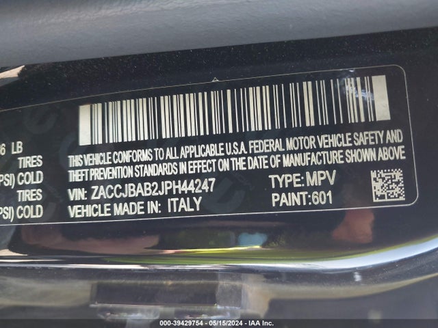 ZACCJBAB2JPH44247 Jeep Renegade Upland Edition 4x4