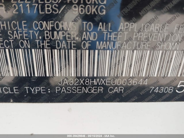 2014 MITSUBISHI LANCER SPORTBACK JA32X8HWXEU003644 Photo 8