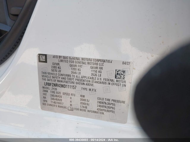 Buick Envision Fwd Essence 2022 LRBFZNR43ND111157 Image 9