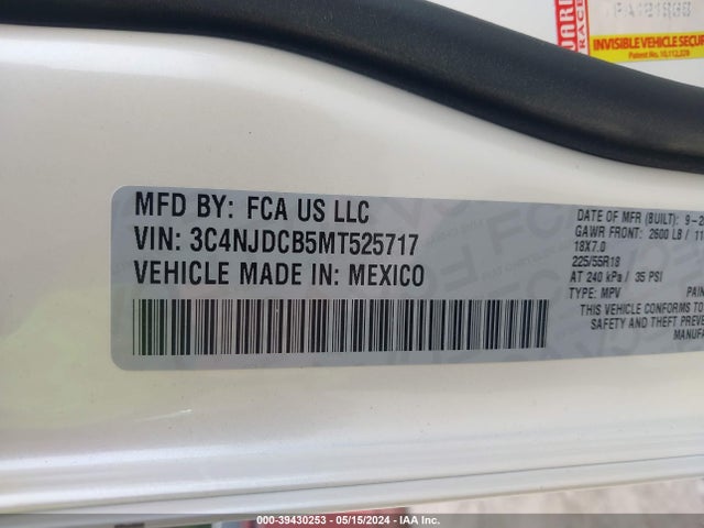 Jeep Compass Limited 4x4 2021 3C4NJDCB5MT525717 Image 9