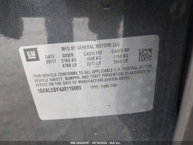 1G6AL5SY4J0119069 Cadillac ATS-V