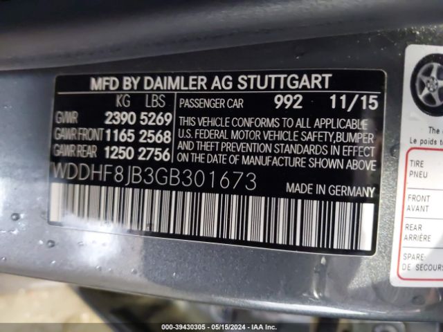 WDDHF8JB3GB301673 Mercedes-Benz E 350 4matic