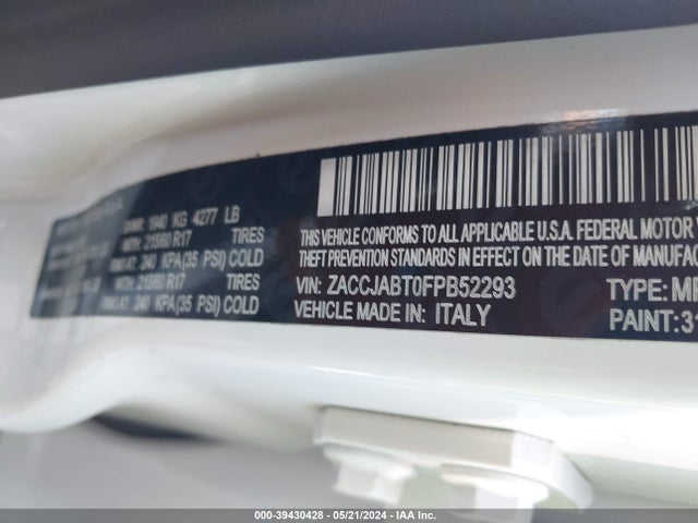 Jeep Renegade Latitude 2015 ZACCJABT0FPB52293 Image 9
