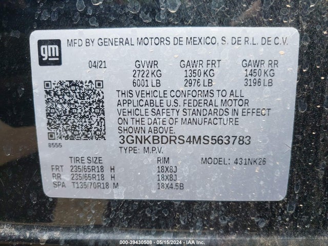 Chevrolet Blazer Fwd 3lt 2021 3GNKBDRS4MS563783 Image 9