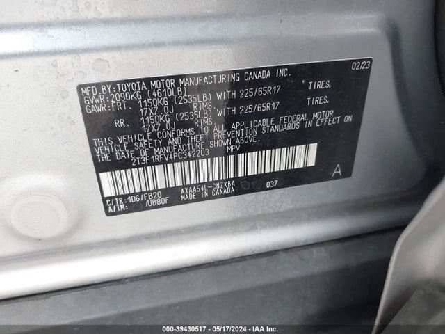 Toyota RAV4 LE 2023 2T3F1RFV4PC342203 Image 9
