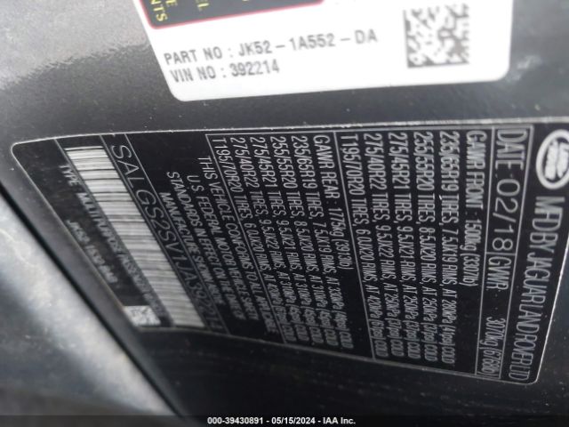 SALGS2SV1JA392214 Land Rover Range Rover 3.0l V6 Supercharged Hse