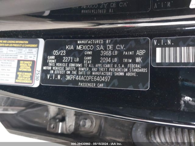 3KPF44AC0PE640497 KIA FORTE GT